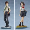 2pcs/set Tachibana Taki & Miyamizu Mitsuha Figure Anime Movie Your Name PVC Action Figure Collection Model Doll Toys Gift 23cm X0526