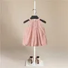 Gilrs Dress Cute Children Kids Baby Girls Ball Gown Dresses Clothes Child Summer Plaid Sleeveless Kid Garments Clothing 1-5Y Q0716