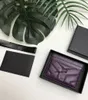 supports de cartes de mode caviar femme mini portefeuille pure couleur en cuir authentique en cuir texture de luxe portefeuille noir 269u