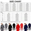 Özel 2 Parça Erkekler Zip Hoodies + Joggers Pantolon Eşofman Seti Koşu Koşu Spor Giyim Kapüşonlu Sweatsuit Kış Egzersiz Seti G1215