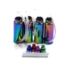 Colorful Rainbow Thick Glass Long Filter Waterpipe Pipes Dry Herb Tobacco Smoking Handpipe Portable Removable High Quality Mouthpiece Holder DHL Free