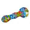 Tubos de colores frescos Twirl Swirly Pyrex Tubo de fumar de vidrio grueso Tubo de mano Portátil de alta calidad Hecho a mano Hierba seca Plataformas de aceite de tabaco Bong DHL Gratis