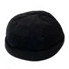 Czapki do czapki/ czaszki N7MF Retro Corduroy Brimless Hat Beanie Sailor Outdoor z regulowanym pracownikiem PROS22