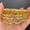 6mm / 70mm Guld Bangles Etiopiska Arabiska Afrika Armband Israel Dubai Bangles För Kvinnor Europa Mellanöstern Bröllop Smycken Gåva Q0717