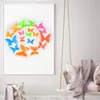 Diy Lysous 3D Butterfly Wall Stickers Noctilucent fjärilar Dekaler Färgglada Banner Avtagbar Väggmålning Barnrum Sovrum Inredning