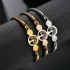 Gold Plated Jewelry Life Tree Stainless Steel Cable Wire Bangles Bracelet for Women