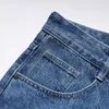 Höst vinter jeans män 100% bomull hög kvalitet lösa raka denim byxor företag klassiska overall byxor stor storlek 40 42 210716