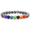 Beaded Armbanden Mode Kleurrijke Strengen 8mm Natuursteen 7 Chakras Tiger Eye Energy Yoga Kralen Armband Sieraden voor Mannen Vrouwen