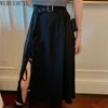 Werueruyu Skirt Kvinnor Sommar Sexig Split Kjol Dam Kontor Högt Midja Casual Kjol Wrapped Fashion 210608