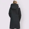 Docero designer vår höst kvinna parkas tunn bomulljacka lång vindtät stilig huva kappa quilted ytterwear 211013