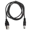 80cm USB-poort tot 5,5 x 2.1mm 5V DC Barrel Jack Power Cable Connector Zwart voor LED-lamp of andere apparatuur