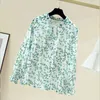 Print Shirt Long Sleeve Women Tops Autumn Floral Chiffon Blouse Casual Stand Collar Clothes Pullover 11147 210512