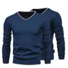 Мужские свитера мужские пуловер ветрозащитный подросток свитер осень зима удобный вязание