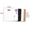 Jewelry Pouches Bags 50pcs 3.8x4.8cm Earring Display Card Holder Blank Kraft Paper Tags For DIY Ear Studs Long Drop Rita22