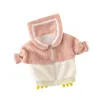 Kinderen Baby Meisjes Winter Warm Thicken Lange Mouwen Cartoon Splice Zipper Tops Jas Jas Peuter Kleding Jongens Uitloper 9m-4T 211204