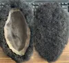 Unidade dos homens americanos africanos Unidade indiana substituição de cabelo humano afro curl mono lace toupee para homens negros
