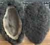 African American Mens Unit Indian Human Hair Replacement Afro Curl Mono Lace Toupee for Black Men