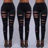 1High Waist Jeans for Women Black Ripped Female Skinny Denim PANT Casual Vintage Trousers 210514