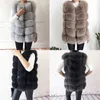 Kvinnors Högkvalitativa Real Fur Vest 100% Natur Fashion Coat Jacket Äkta Läder 211018