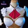 Genshin Impact Noelle Cosplay Kostuum Knights Maid Dress Wig Uniform Halloween Party -outfit voor vrouwen Girls Y0903