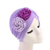 Cappello da donna Fiore musulmano Volant Cancro Chemio Berretto Sciarpa Turbante Cappuccio avvolgente Perdita di capelli Skullies Copricapo Accessori Moda