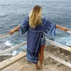 Богемные напечатанные напечатанные покрытия сексуальные летние пляжные платья женские женские носить купальник накрыть в бикини Wrap Warongs # Q1028 210420