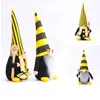 NEWNEW décoration de fête Nordic Bumble Bee Rayé Gnome Citron Sans Visage Poupée Arbre Suspendu Ornement Décoratif En Peluche Ange pendentif EWA4702