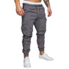 Adisputentファッションの男性のズボンヒップホップのハーレムジョガーズ男性ズボンメンズ固体マルチポケットスウェットパンツ210715