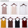 Rem Stickad Crop Top Kvinnor Sexig V-Neck Ärmlös Basic Tank 's Casual Underkläder Plus Storlek Camis Kvinna 210428