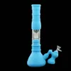 Glass water bong oil rig bongs silicone hookahs smoking pipe heat pipes thick breaker