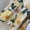 Spring Summer Runway Designers Fashion High Waist Floral Print Aline Long Kjolar Kvinnor 210601