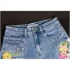 Catonatoz 2258 Kvinnors mode broderade blomma denim korta jeans sexiga punk sexiga kvinna shorts feminino 210611