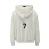 Mode Design Woolen Hoodies Classic Letter Flocking Printing High Street Loose Hoodie