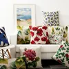 blue floral pillow covers