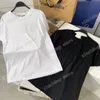 21ss camisetas masculinas impressas polos designer Clássico listrado cinto estampado roupas paris camisa masculina tag Estilo solto preto branco cinza 05