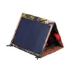 Sunpower 30W 5V Foldable Panel Charger USB Solar Power Bank for Camping Hiking - Black