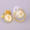 Luxury Transparent Initial Letter A Bling Baby Pacifier med Chain Clip Newborn BPA Dummy Soother Chupete de Bebe 2104071990158