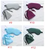 Faux Silk Sova Eye Mask med väska Portable Travel Sova Masker Cover EyePatch Blindfold Eyeshade Relax Patch Shade Light Pad