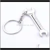 Keychains Fashion Accessories Drop Delivery 2021 1Pcs Creative Tool Wrench Spanner Chain Key Ring Keyring Metal Keychain Adjustable Dsbm3