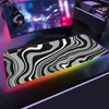 Strata Líquido RGB Mouse Pad Gamer Com Backlight E-Sport Games Accessorie Table Accessorie LED Art Mousepad Para PC Bears Mouse Pad.