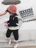 Mihkalev 2021 Vår Höst Barnkläder Set Kids 2Pieces Outlts Set Baby Tjej Kläder Dräkt Kostym X0902