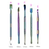 Rainbow Dab Colorful Metal Tool Stainless Steel Dabber Tools 106-122mm for Dry Heb Wax Atomizer Vapor Pen Kit Accessories