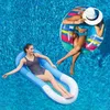 플로팅 해먹 라운지 메쉬 침대 풍선 수영장 호수 뗏목 플로터 에어 매트리스 PVC 의자 휴대용 바다 부유물 튜브 262K