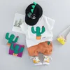 Sommer bunte Kleinkind Säuglingskleidung Sets Baby Mädchen Jungen Kleidung Anzüge Kaktus T-Shirt Shorts Kinder Trainingsanzüge Kind Freizeitkleidung 7453885