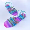 Fashion Casual Colorful Sandals Women's Outdoor Tippers Women's 2021 Summer Flat Shoes