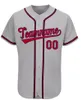 Custom Baseball Jersey Personlig Stitched San Francisco Nevada Iowa Namn och nummer Kortärmad Sport Uniform Vuxen