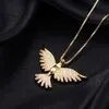 Gorgeous Pendant Necklace Full pave white Cubic Zirconia Stone Gold Color Eagle Choker Necklace For Women Fashion party Jewelry X0707