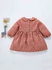 Baby Gingham Peter Pan Collar Jurk Zij