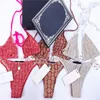 Trendy borduurwerk mesh bikini set designer metalen brief badmode dames zomer ketting badpak vrouwen zachte aanraking zwemmen slijtage