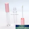 Förpackning Flaskor Tomt Wand Tube Rosa Lock Plast Klar Runda Kosmetiska behållare DIY Lip Gloss Tubes Förpackning 30 / 50PCS